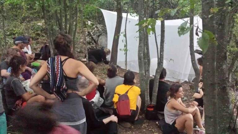 Philemon Mukarno Performance Art Queer Shadow (2019)'30 Sesalac Butoh Retreat, Serbia.