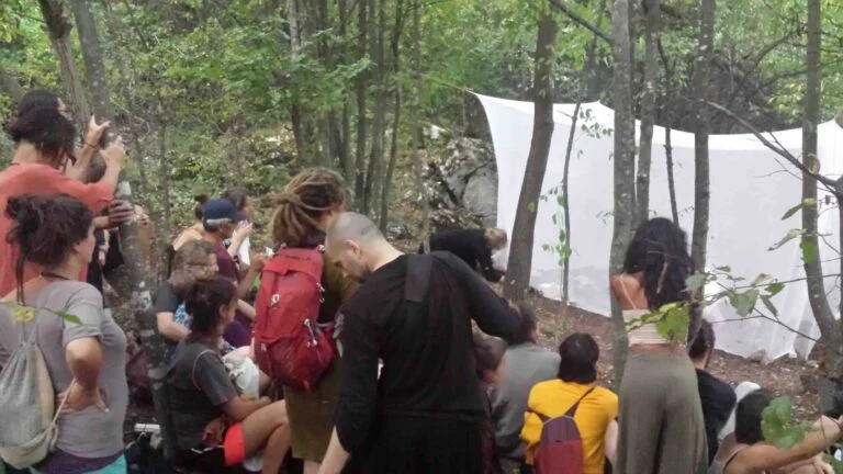 Philemon Mukarno Performance Art Queer Shadow (2019)'30 Sesalac Butoh Retreat, Serbia.