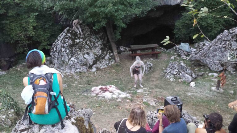 Philemon Mukarno Performance Art Queer Shadow (2019)'30 Sesalac Butoh Retreat, Serbia.