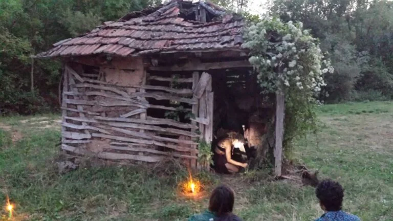 Philemon Mukarno Performance Art Queer Shadow (2019)'30 Sesalac Butoh Retreat, Serbia.