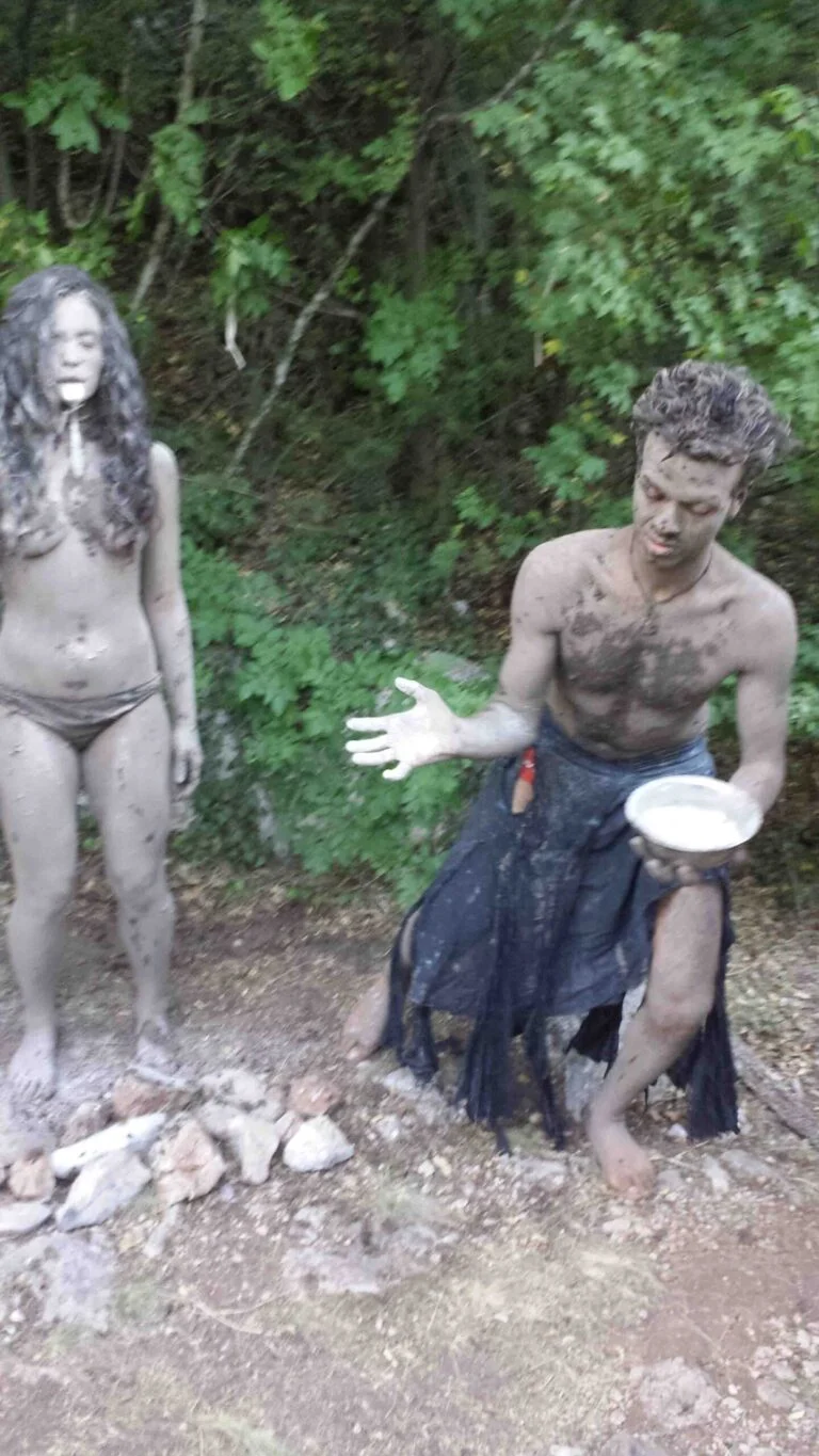 Philemon Mukarno Performance Art Queer Shadow (2019)'30 Sesalac Butoh Retreat, Serbia.