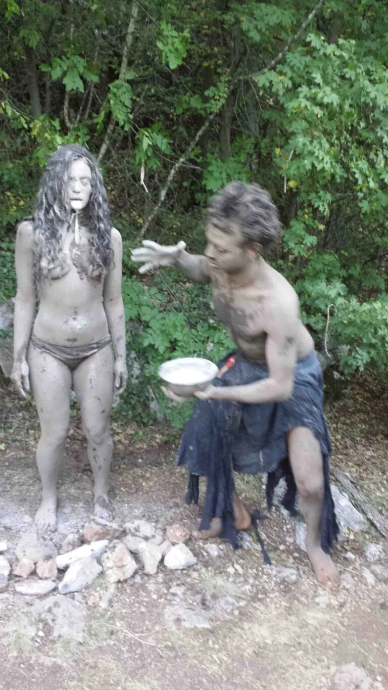 Philemon Mukarno Performance Art Queer Shadow (2019)'30 Sesalac Butoh Retreat, Serbia.