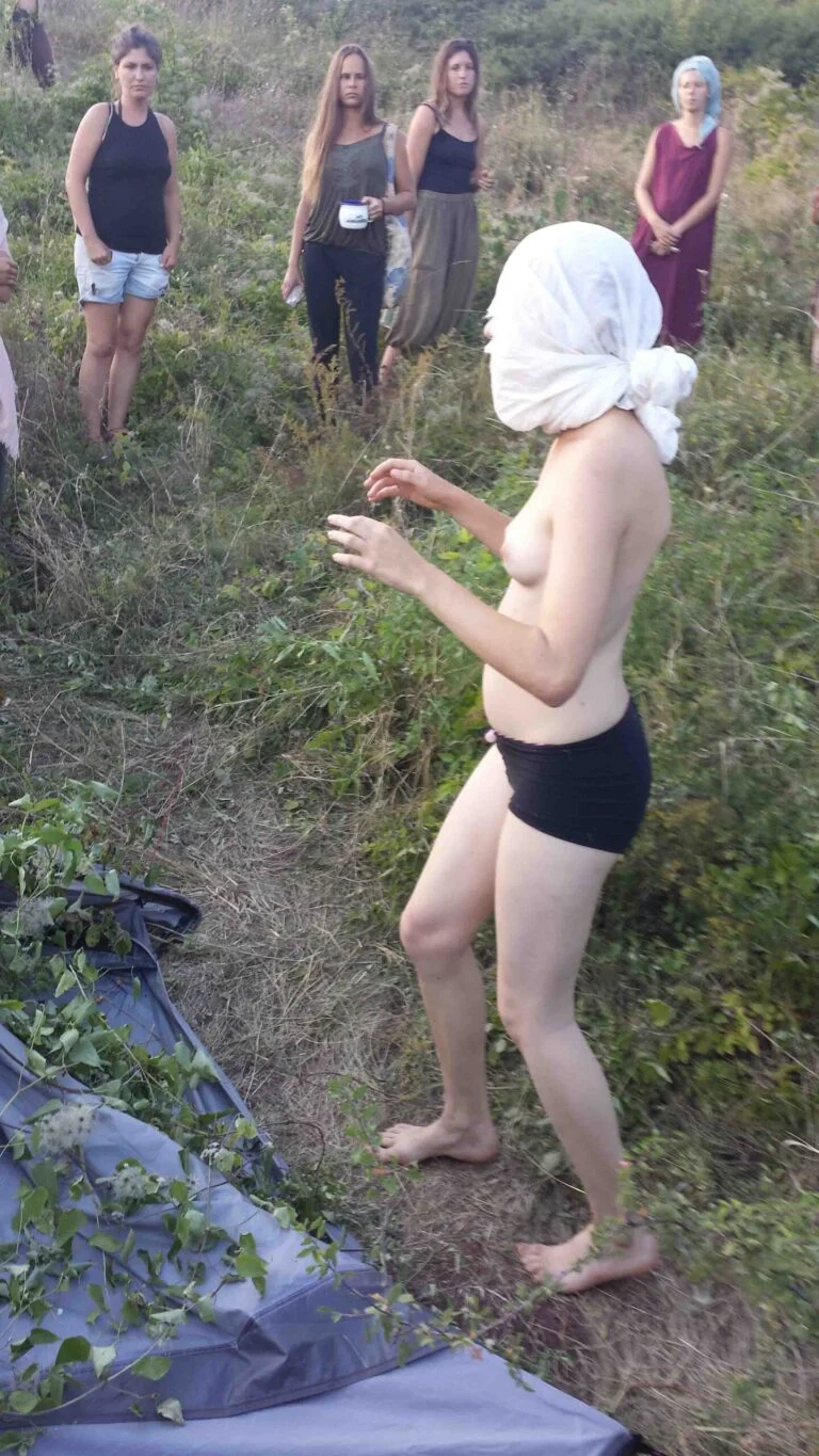Philemon Mukarno Performance Art Queer Shadow (2019)'30 Sesalac Butoh Retreat, Serbia.
