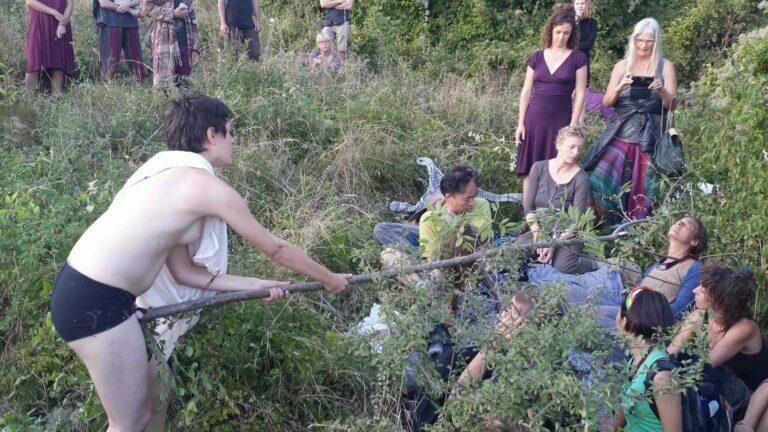 Philemon Mukarno Performance Art Queer Shadow (2019)'30 Sesalac Butoh Retreat, Serbia.