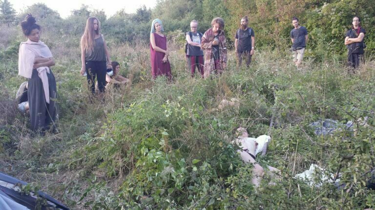 Philemon Mukarno Performance Art Queer Shadow (2019)'30 Sesalac Butoh Retreat, Serbia.