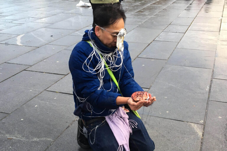 Philemon Mukarno Performance Art Open session Bergen(2017)1h at PAB Open Festival 2017, Bergen, Norway.