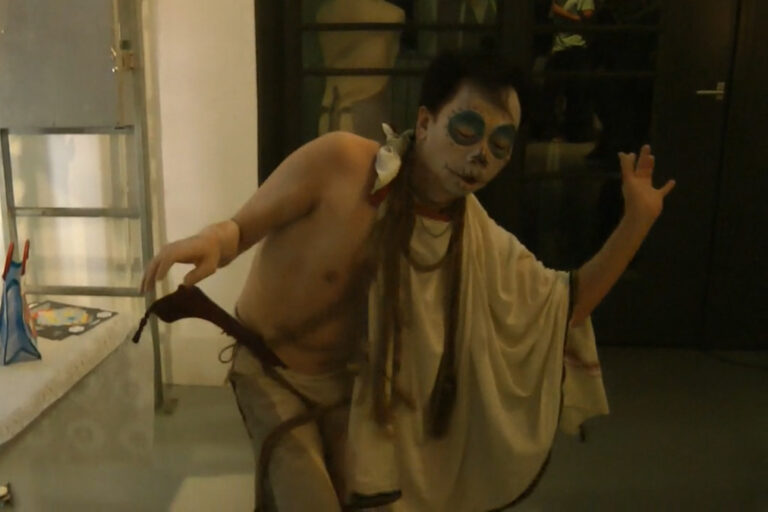 Philemon Mukarno Performance Art Muertos(2013)’30 Het Gemaal op Zuid, Rotterdam, Netherlands.