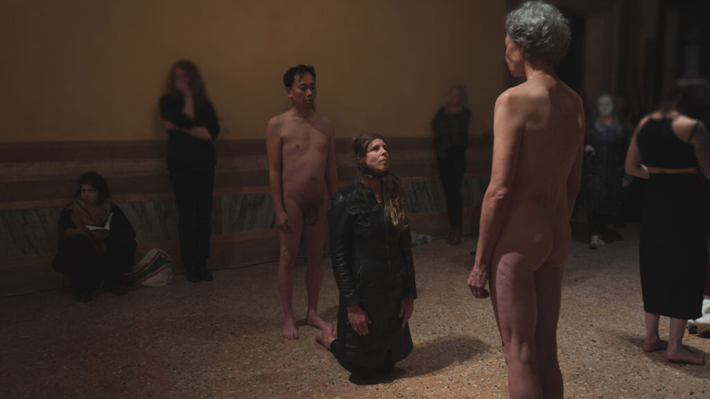 Philemon Mukarno Performance Art Co-Creation(2020) 3h Venice International Performance Art Week 2020, Palazzo Mora, Venice, Italia