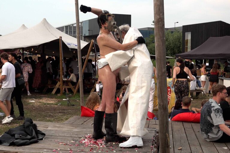 Naed Performancke Art for Spiritual Healing by Ingrid Adriaans and Philemon Mukarno in Amsterdam