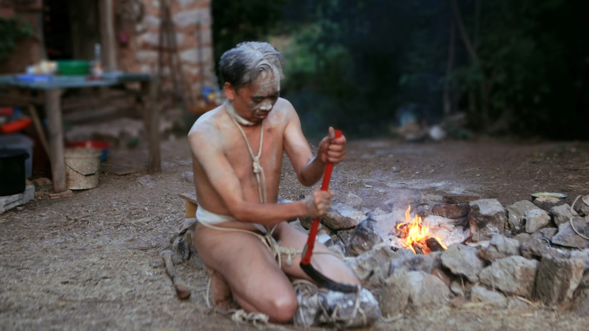 Philemon Mukarno Performance Art Queer Shadow (2019)'30 Sesalac Butoh Retreat, Serbia.