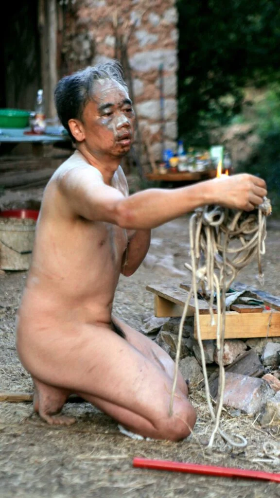 Philemon Mukarno Performance Art Queer Shadow (2019)'30 Sesalac Butoh Retreat, Serbia.