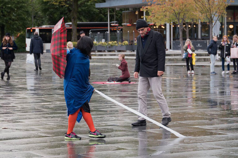 Philemon Mukarno Performance Art Open session Bergen(2017)1h at PAB Open Festival 2017, Bergen, Norway.