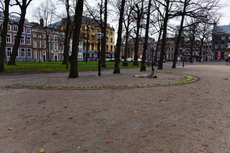 Philemon Mukarno Performance Art War flowers (2018)2h The Embodiment of Time Festival, Het Lange Voorhout, The Hague, Netherlands.