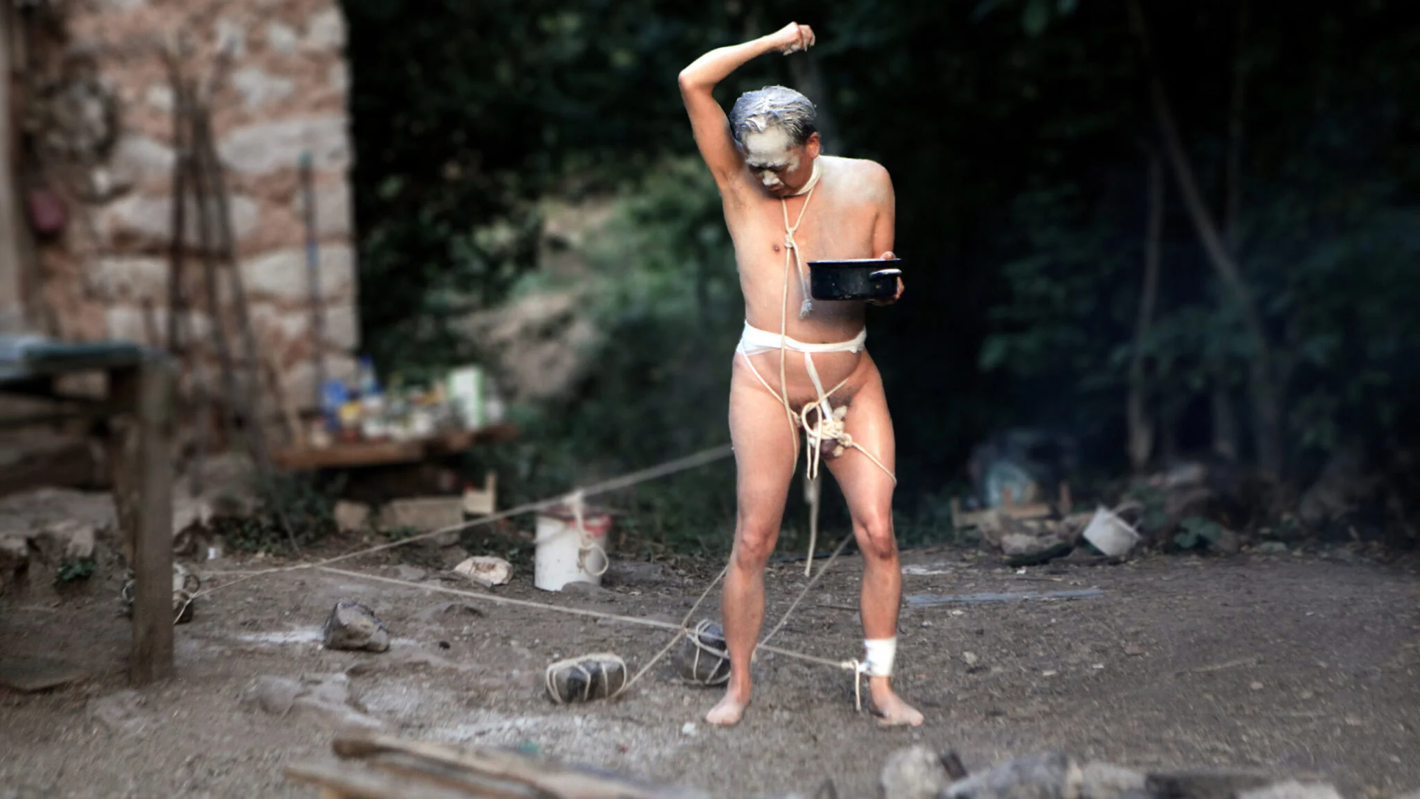 Philemon Mukarno Performance Art Queer Shadow (2019)'30 Sesalac Butoh Retreat, Serbia.