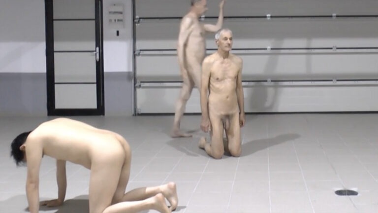 Human Installation - Arrangement of nude performative actions Old bus depot Hall F, Tasstalstrasse 86, Winterthur (Kunst im Depot) Performance August 21, 2022, 5 p.m. to 7 p.m Individual rehearsals between August 8th and 20th, 2022 Concept and direction Thomas Zolling