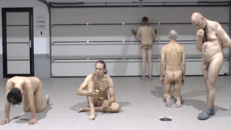 Human Installation - Arrangement of nude performative actions Old bus depot Hall F, Tasstalstrasse 86, Winterthur (Kunst im Depot) Performance August 21, 2022, 5 p.m. to 7 p.m Individual rehearsals between August 8th and 20th, 2022 Concept and direction Thomas Zolling