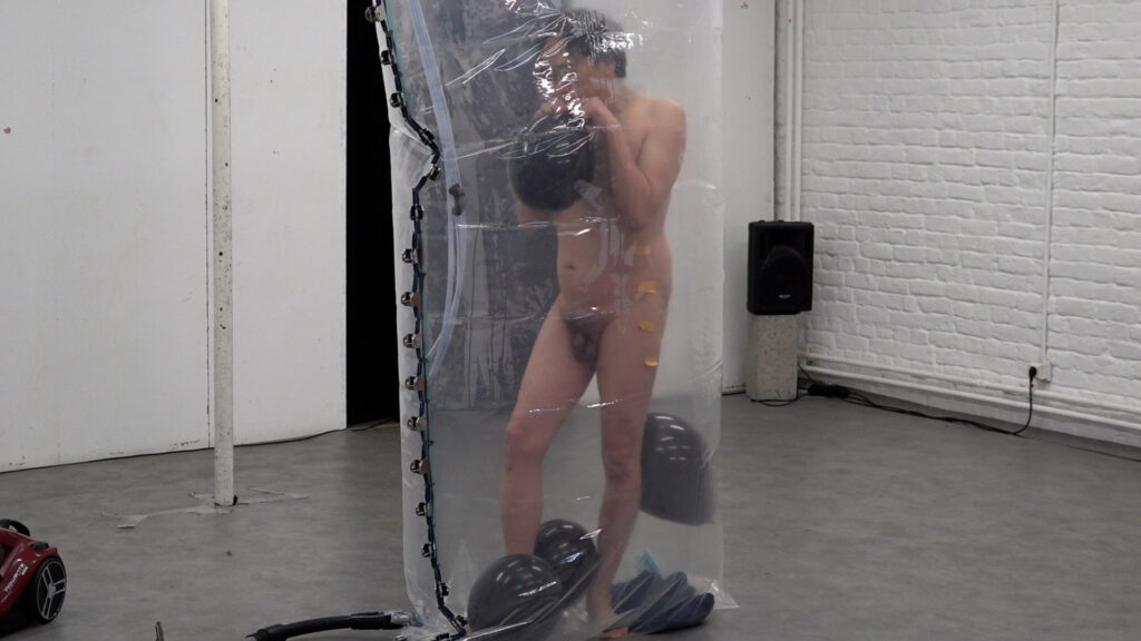 Philemon Mukarno bleeding and naked inside the plastic bag suffocating