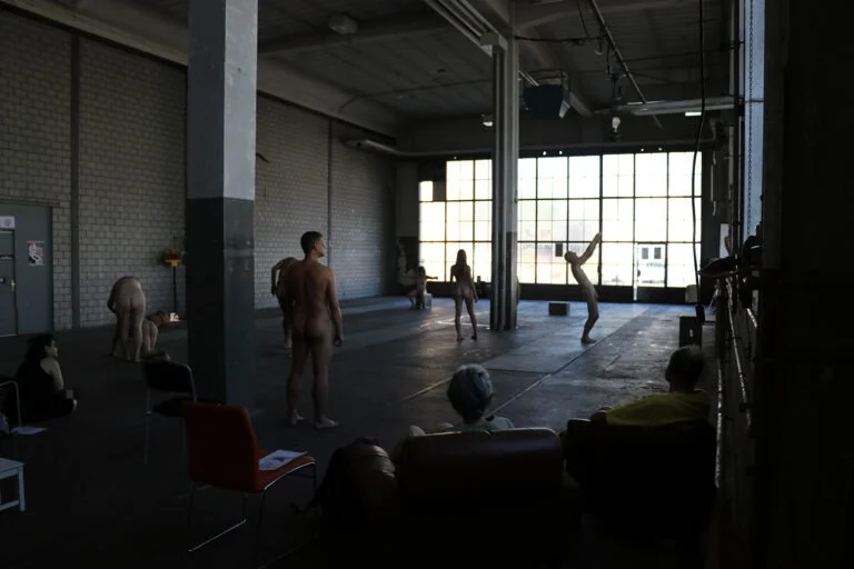 Human Installation - Arrangement of nude performative actions Old bus depot Hall F, Tasstalstrasse 86, Winterthur (Kunst im Depot) Performance August 21, 2022, 5 p.m. to 7 p.m Individual rehearsals between August 8th and 20th, 2022 Concept and direction Thomas Zolling