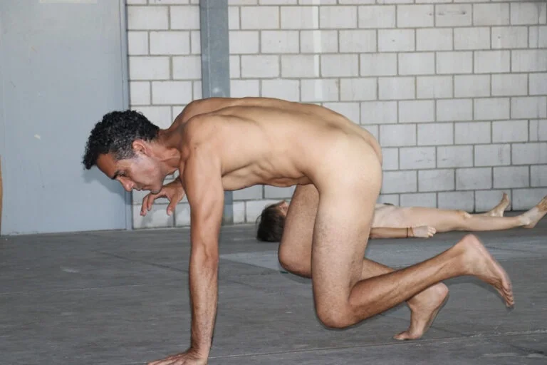 Human Installation - Arrangement of nude performative actions Old bus depot Hall F, Tasstalstrasse 86, Winterthur (Kunst im Depot) Performance August 21, 2022, 5 p.m. to 7 p.m Individual rehearsals between August 8th and 20th, 2022 Concept and direction Thomas Zolling