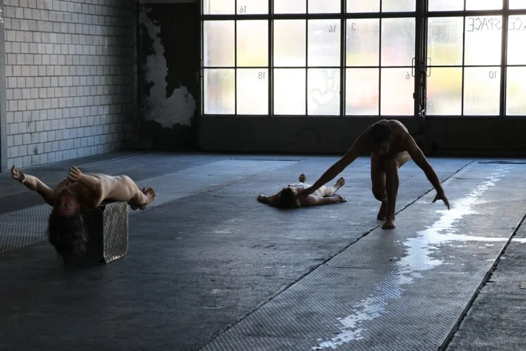 Human Installation - Arrangement of nude performative actions Old bus depot Hall F, Tasstalstrasse 86, Winterthur (Kunst im Depot) Performance August 21, 2022, 5 p.m. to 7 p.m Individual rehearsals between August 8th and 20th, 2022 Concept and direction Thomas Zolling