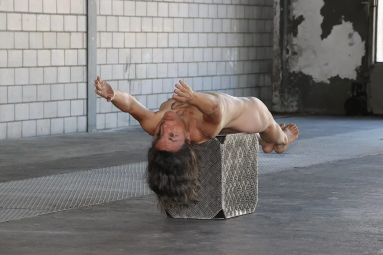 Human Installation - Arrangement of nude performative actions Old bus depot Hall F, Tasstalstrasse 86, Winterthur (Kunst im Depot) Performance August 21, 2022, 5 p.m. to 7 p.m Individual rehearsals between August 8th and 20th, 2022 Concept and direction Thomas Zolling