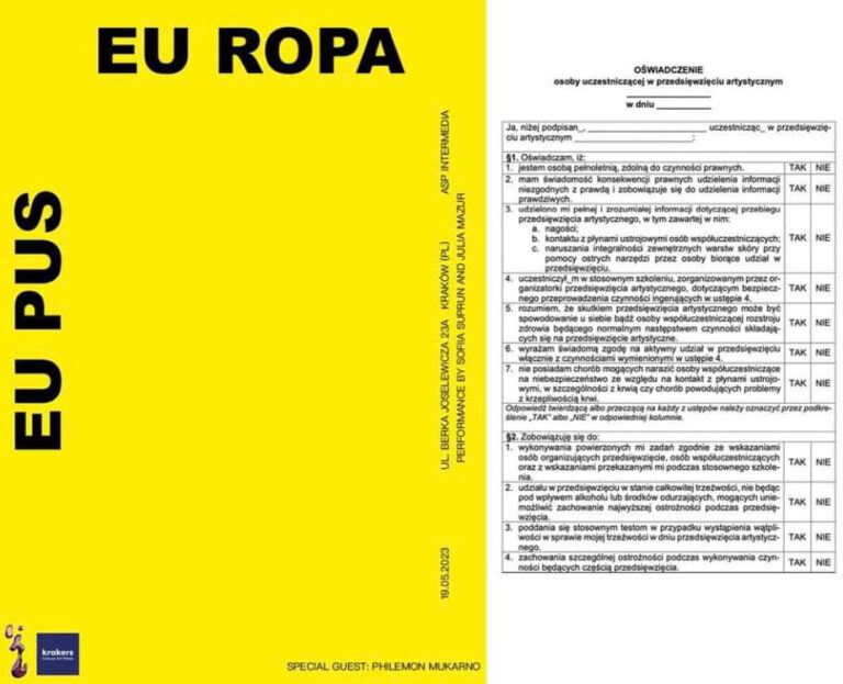 europa performance art - Philemon Mukarno