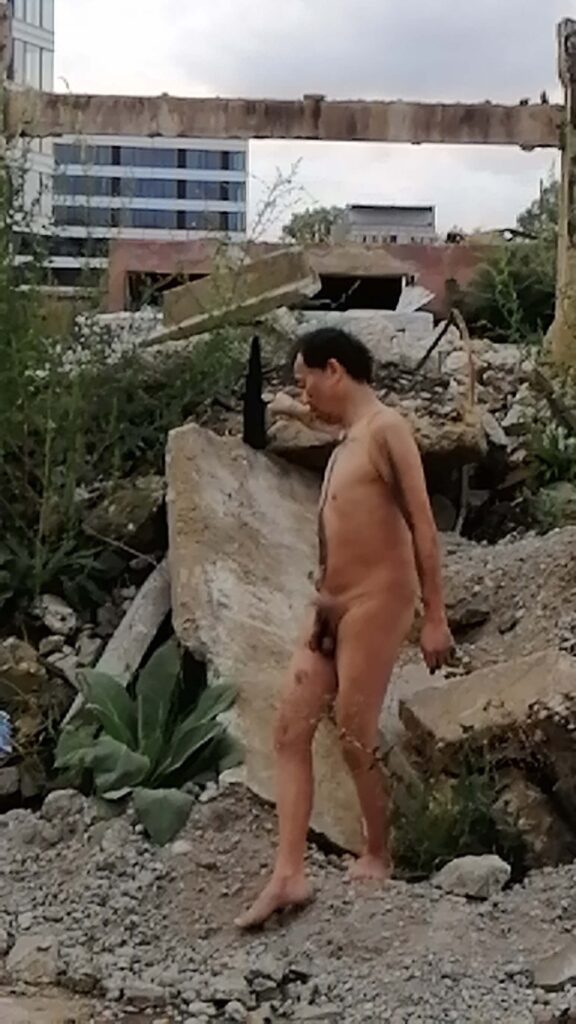 Philemon Mukarno performance artist perform Naked as Trans 9th Festival of Naked Forms in Prague