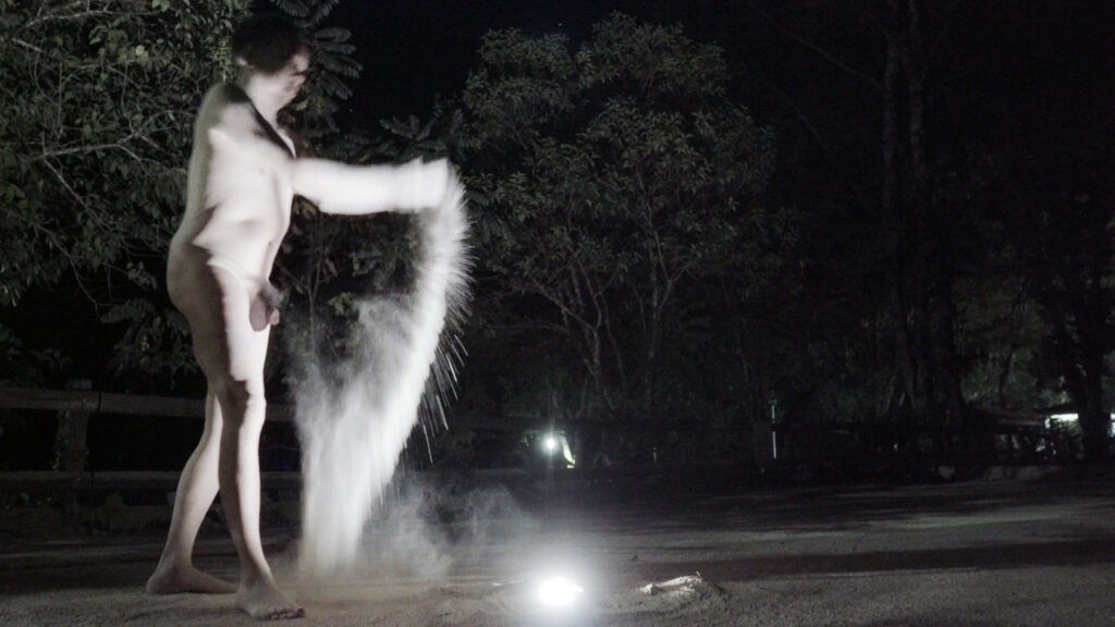 Raining stars: Philemon Mukarno naked at the park