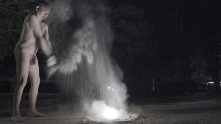 Raining stars: Philemon Mukarno naked at the park