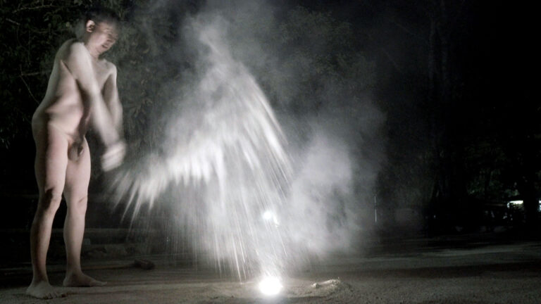 Raining stars: Philemon Mukarno naked at the park