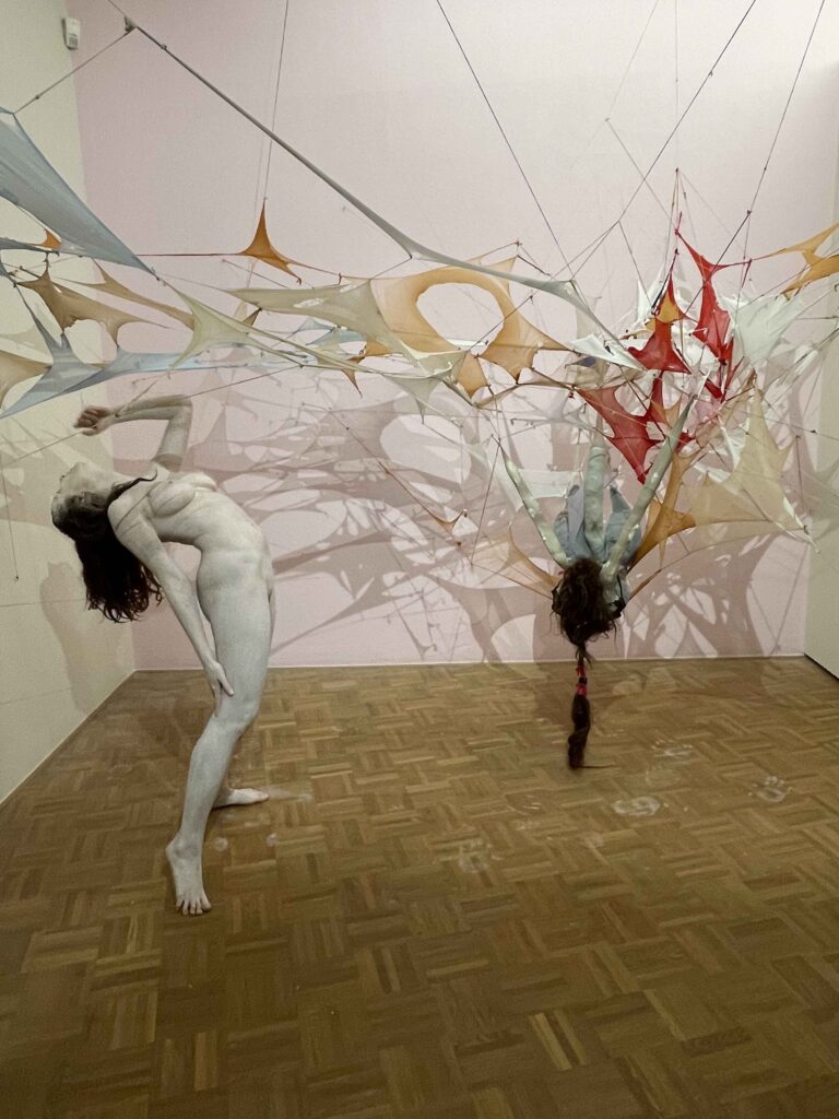 Naked performance art at Kunsthal Rotterdam with Philemon Mukarno, Antti Uimonen, Diana Mare, Lois de Bondt, Mar Esteban Martin, Noemi Calzavara, Ryan O’Shea, and Issy Baylis.