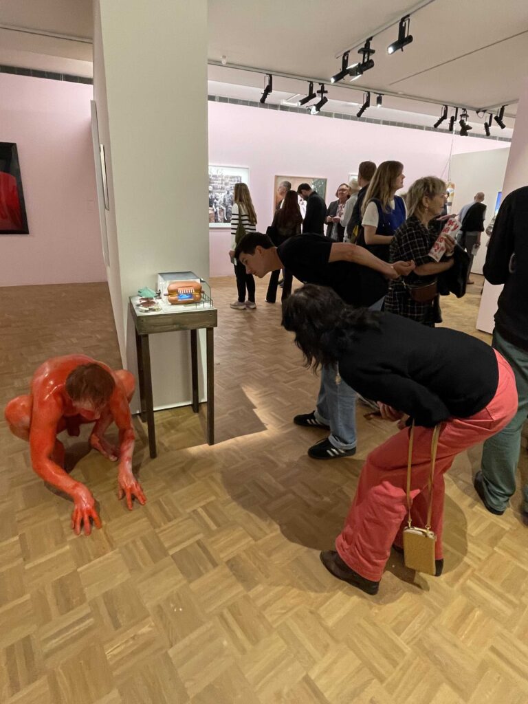Naked performance art at Kunsthal Rotterdam with Philemon Mukarno, Antti Uimonen, Diana Mare, Lois de Bondt, Mar Esteban Martin, Noemi Calzavara, Ryan O’Shea, and Issy Baylis.