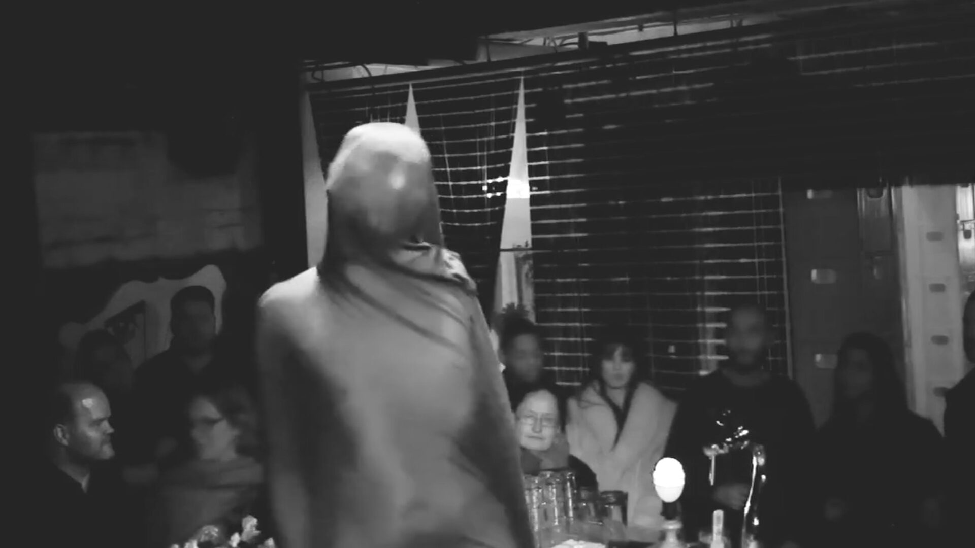 Philemon Mukarno – Hedon/Eden/Heaven – Eden phase, naked figure on stage